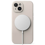 Magsafe Калъф за iPhone 15, Ringke Silicone Magnetic Case, Бежов (3)