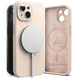 Magsafe Калъф за iPhone 15, Ringke Silicone Magnetic Case, Розов