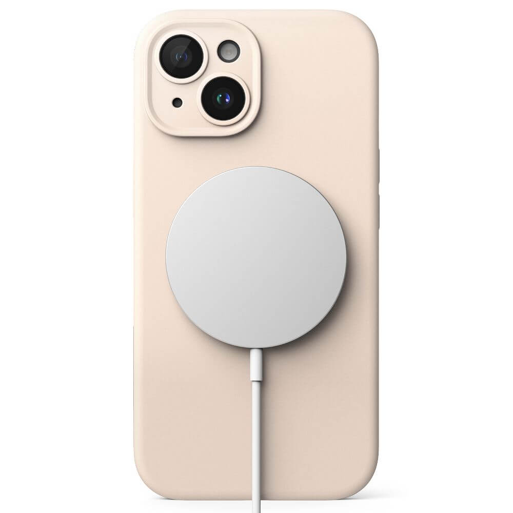 Magsafe Калъф за iPhone 15, Ringke Silicone Magnetic Case, Розов (3)