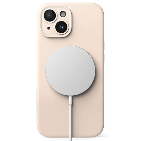 Magsafe Калъф за iPhone 15, Ringke Silicone Magnetic Case, Розов (3)