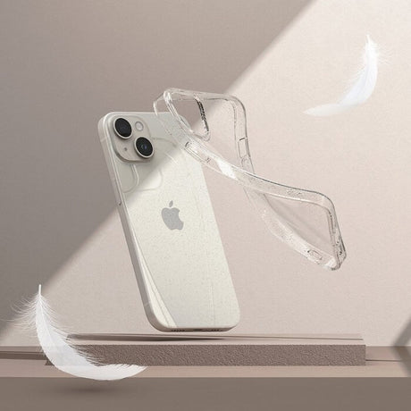 Блестящ Калъф за iPhone 15, Ringke Air Glitter Case, Прозрачен (3)