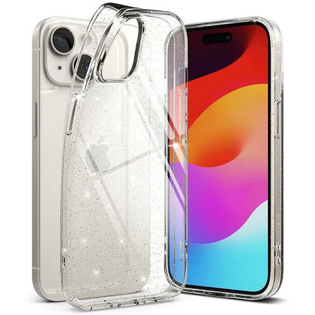 Блестящ Калъф за iPhone 15, Ringke Air Glitter Case, Прозрачен