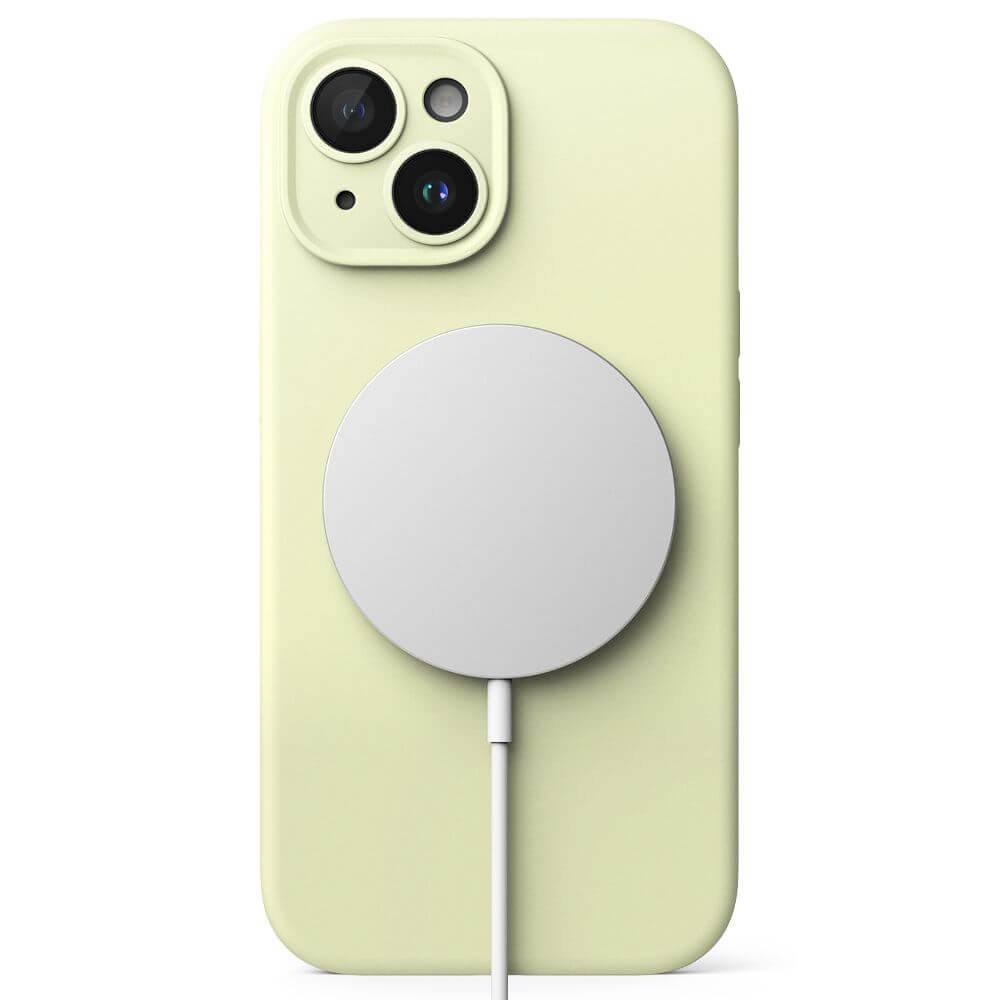 Magsafe Калъф за iPhone 15, Ringke Silicone Magnetic Case, Зелен (3)