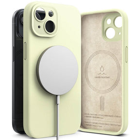 Magsafe Калъф за iPhone 15, Ringke Silicone Magnetic Case, Зелен
