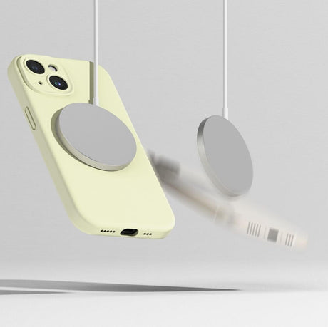 Magsafe Калъф за iPhone 15, Ringke Silicone Magnetic Case, Зелен (6)
