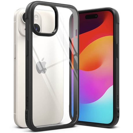 Противоударен Калъф за iPhone 15, Ringke Fusion Bold Case, Черен (3)