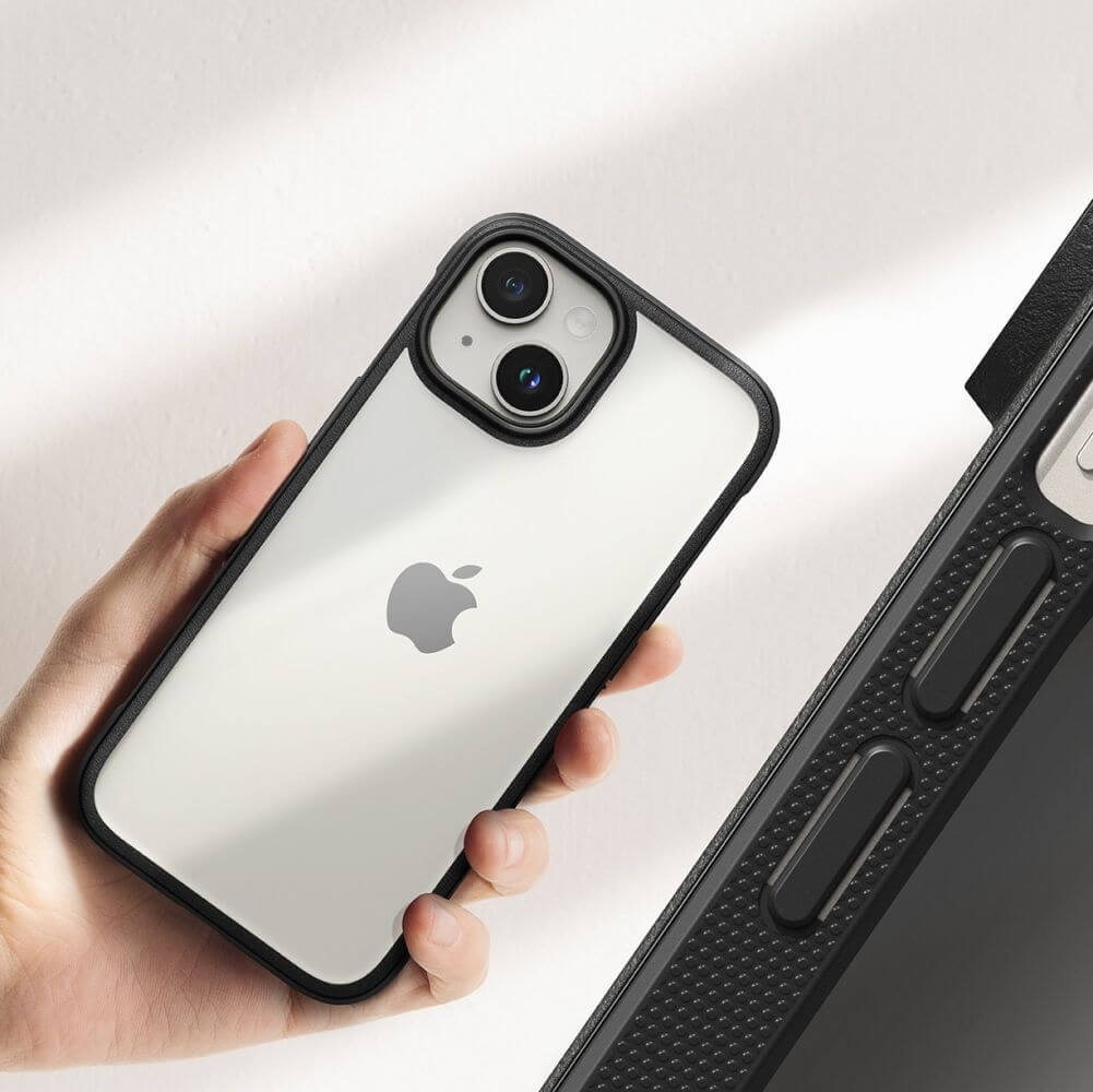 Противоударен Калъф за iPhone 15, Ringke Fusion Bold Case, Черен (5)