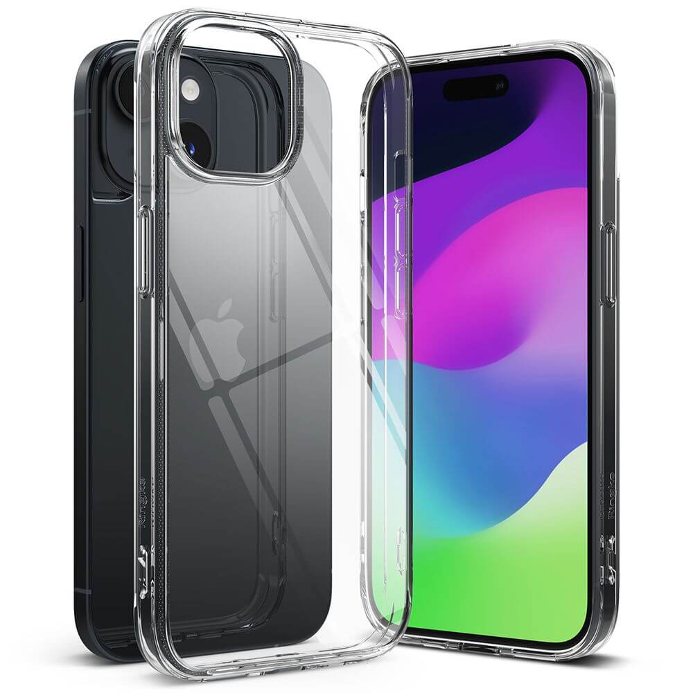 Противоударен Калъф за iPhone 15 Plus, Ringke Fusion Case, Прозрачен (3)