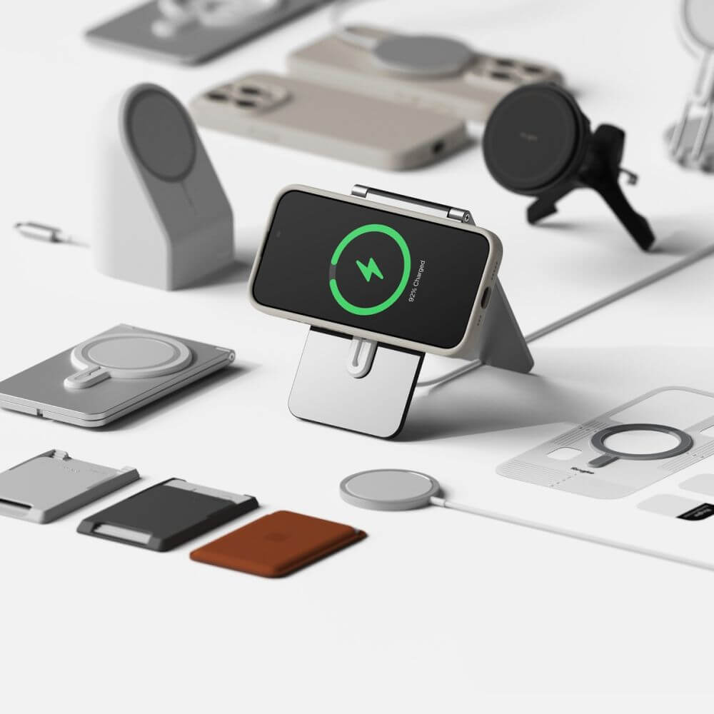 Magsafe Калъф за iPhone 15 Pro, Ringke Silicone Magnetic Case, Бежов (3)