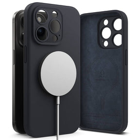 Magsafe Калъф за iPhone 15 Pro, Ringke Silicone Magnetic Case, Син