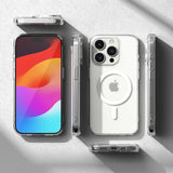 Magsafe Калъф за iPhone 15 Pro Max, Ringke Fusion Matte Case, Прозрачен (5)