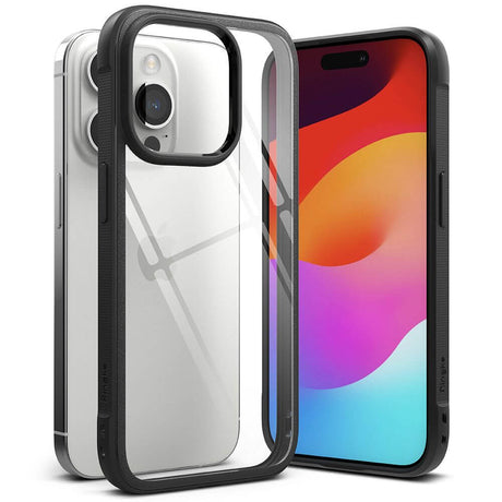 Противоударен Калъф за iPhone 15 Pro, Ringke Fusion Bold Case, Черен (3)