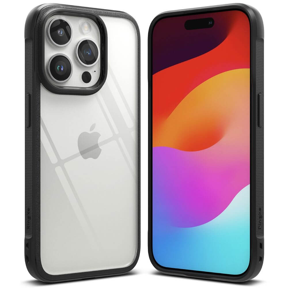 Противоударен Калъф за iPhone 15 Pro, Ringke Fusion Bold Case, Черен (2)
