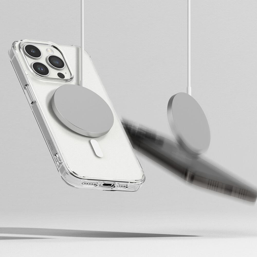 Magsafe Калъф за iPhone 15 Pro, Ringke Fusion Matte Case, Прозрачен (4)