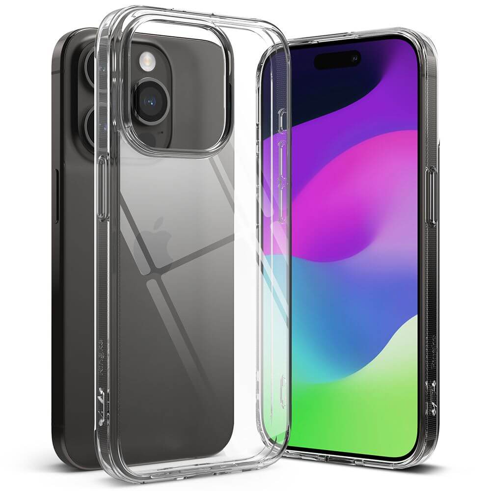 Противоударен Калъф за iPhone 15 Pro, Ringke Fusion Case, Прозрачен (3)