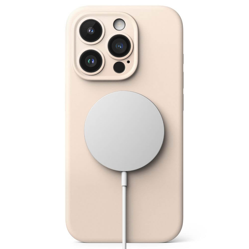 Magsafe Калъф за iPhone 15 Pro Max, Ringke Silicone Magnetic Case, Розов (2)