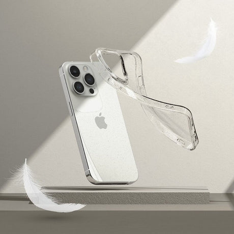 Блестящ Калъф за iPhone 15 Pro Max, Ringke Air Glitter Case, Прозрачен (3)