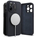 Magsafe Калъф за iPhone 15 Pro Max, Ringke Silicone Magnetic Case, Син