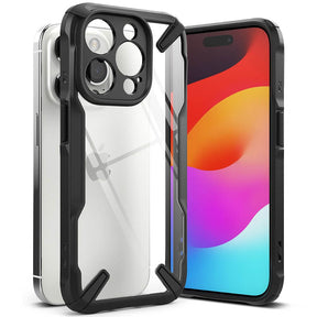 Противоударен Калъф за iPhone 15 Pro Max, Ringke Fusion X Case, Черен