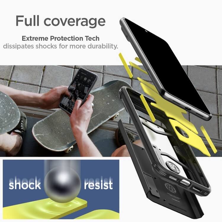 Калъф с Поставка за Google Pixel 8 Pro, Spigen Tough Armor Case, Черен (8)