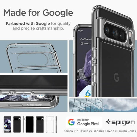 Противоударен Калъф за Google Pixel 8 Pro, Spigen Ultra Hybrid Case, Прозрачен (9)