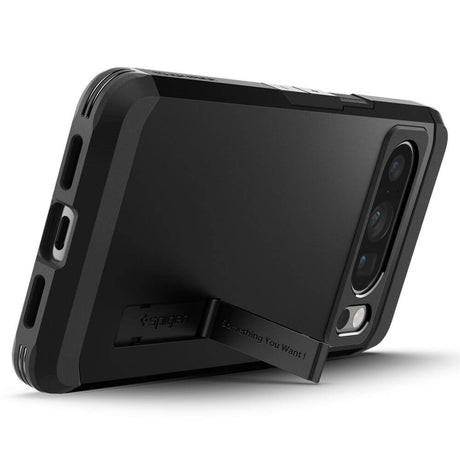 Калъф с Поставка за Google Pixel 8 Pro, Spigen Tough Armor Case, Черен (6)