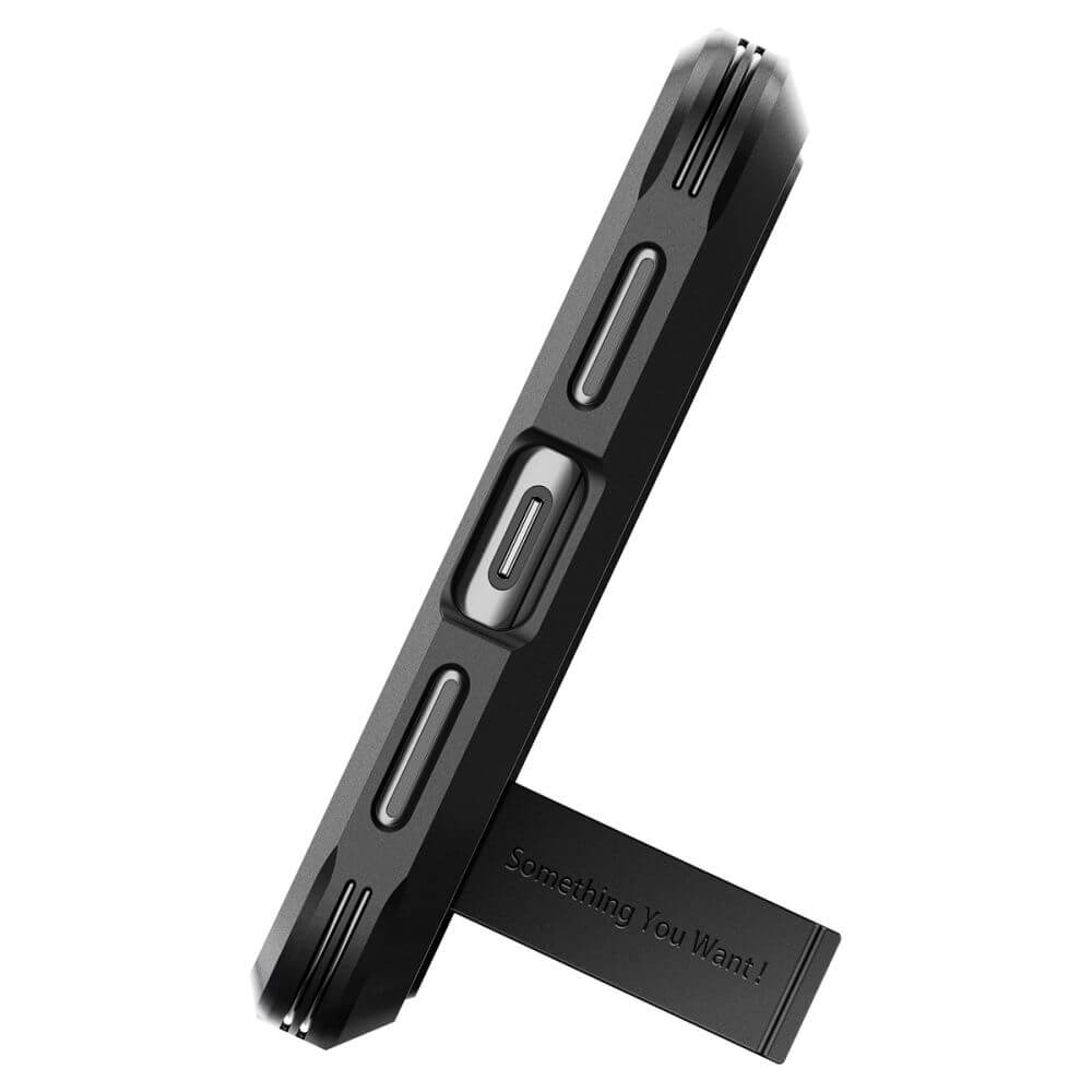 Калъф с Поставка за Google Pixel 8 Pro, Spigen Tough Armor Case, Черен (5)