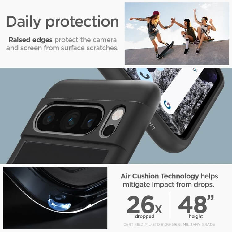 Противоударен Калъф за Google Pixel 8 Pro, Spigen Ultra Hybrid Case, Черен (8)