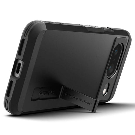 Калъф с Поставка за Google Pixel 8, Spigen Tough Armor Case, Черен (5)