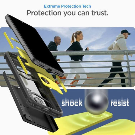Калъф с Поставка за Google Pixel 8, Spigen Tough Armor Case, Черен (7)