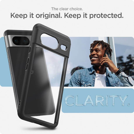 Противоударен Калъф за Google Pixel 8, Spigen Ultra Hybrid Case, Черен (8)