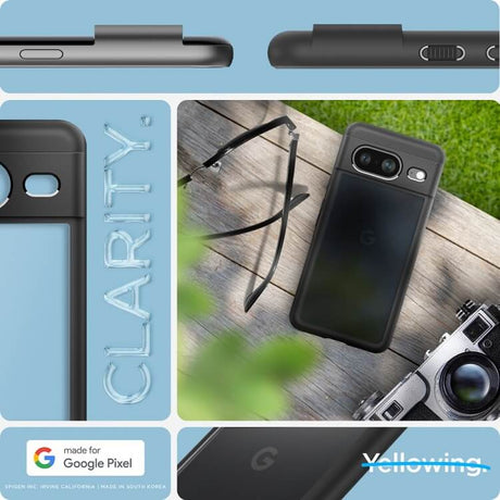 Противоударен Калъф за Google Pixel 8, Spigen Ultra Hybrid Case, Черен (7)