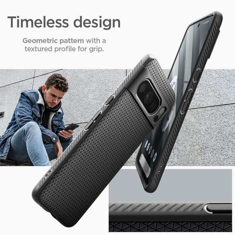 Противоударен Калъф за Google Pixel 8 Pro, Spigen Liquid Air Case, Черен (9)