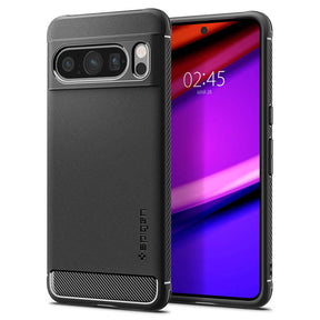 Противоударен Калъф за Google Pixel 8 Pro, Spigen Rugged Armor Case, Черен