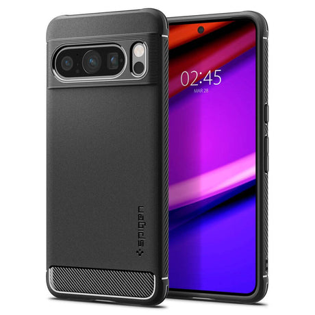Противоударен Калъф за Google Pixel 8 Pro, Spigen Rugged Armor Case, Черен