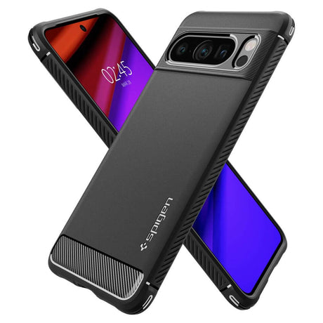 Противоударен Калъф за Google Pixel 8 Pro, Spigen Rugged Armor Case, Черен (5)