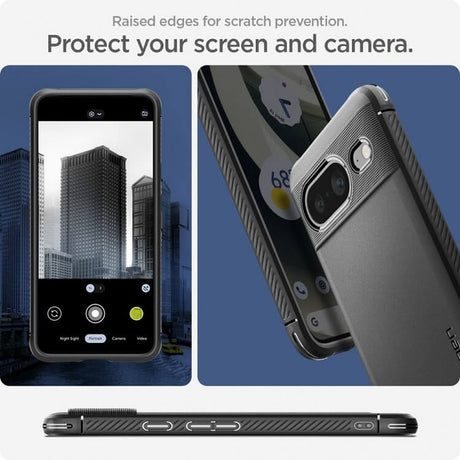 Противоударен Калъф за Google Pixel 8, Spigen Rugged Armor Case, Черен (8)