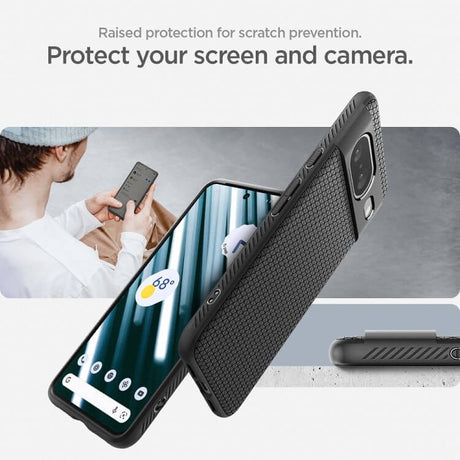 Противоударен Калъф за Google Pixel 8, Spigen Liquid Air Case, Черен (8)