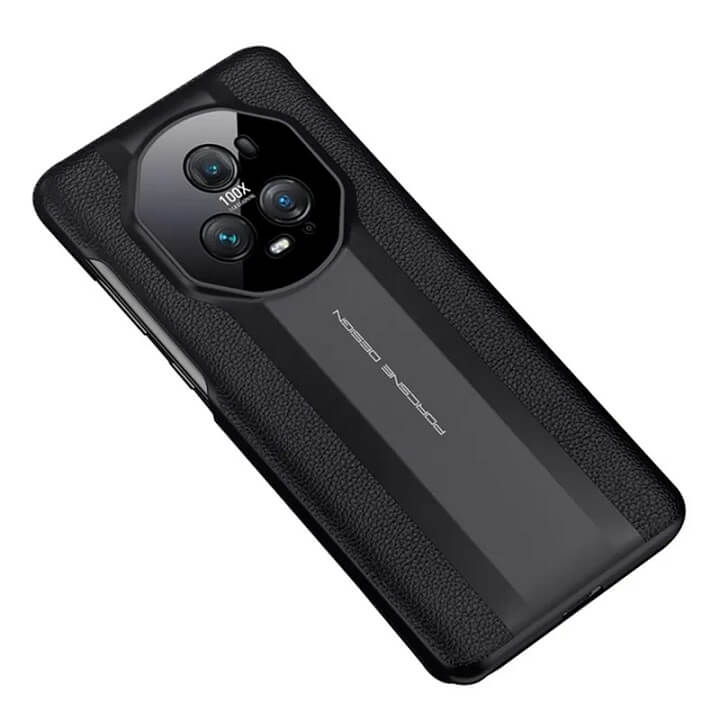 Кожен Калъф за Honor Magic 5 Pro, GKK Leather Design Case, Черен
