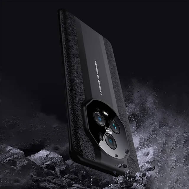 Кожен Калъф за Honor Magic 5 Pro, GKK Leather Design Case, Черен (6)