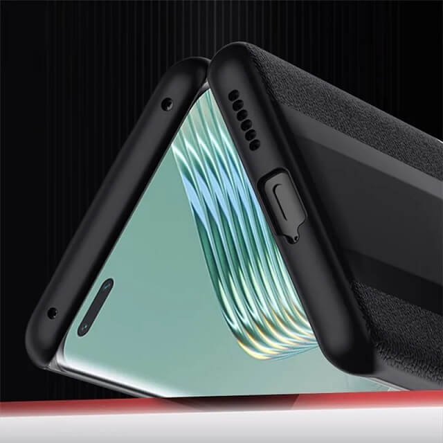Кожен Калъф за Honor Magic 5 Pro, GKK Leather Design Case, Черен (7)