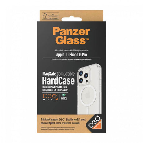 MagSafe Противоударен Калъф за iPhone 15 Pro, Panzer Hard Case, Прозрачен (3)