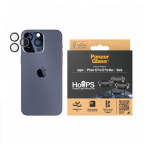 Протектор за Камерата на iPhone 15 Pro, PanzerGlass PicturePerfect Ring, Черен