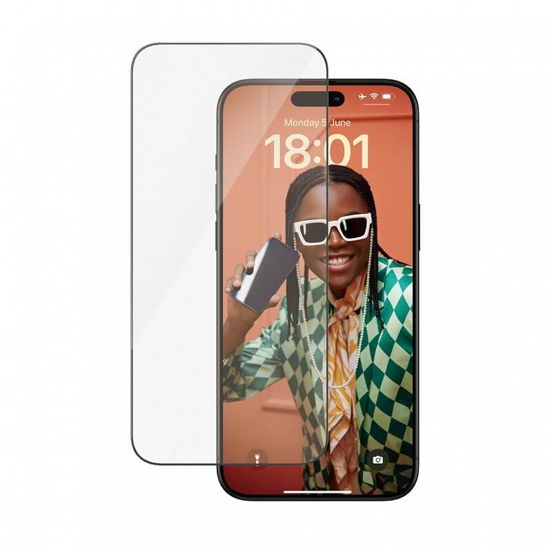 Стъклен Протектор за iPhone 15 Pro Max, PanzerGlass UWV Antibacterial, Прозрачен (2)