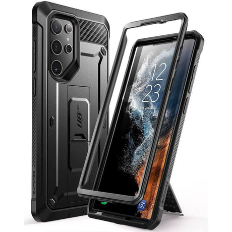 Противоударен Калъф за Samsung S22 Ultra, Supcase Unicorn Beetle Pro, Черен