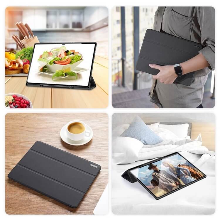 Калъф с Pen Поставка за Samsung Tab S8 Ultra, Dux Ducis Domo Case, Черен (6)