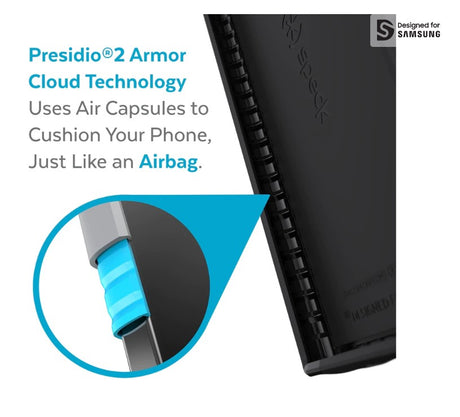 Противоударен Калъф за Samsung S22 Ultra, Speck Presidio 2 Grip Case, Черен (5)