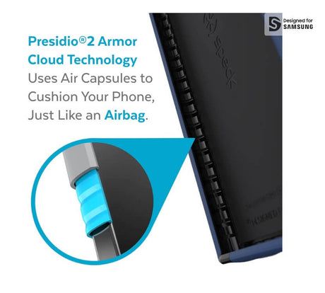 Противоударен Калъф за Samsung S22 Ultra, Speck Presidio 2 Grip Case, Син (4)