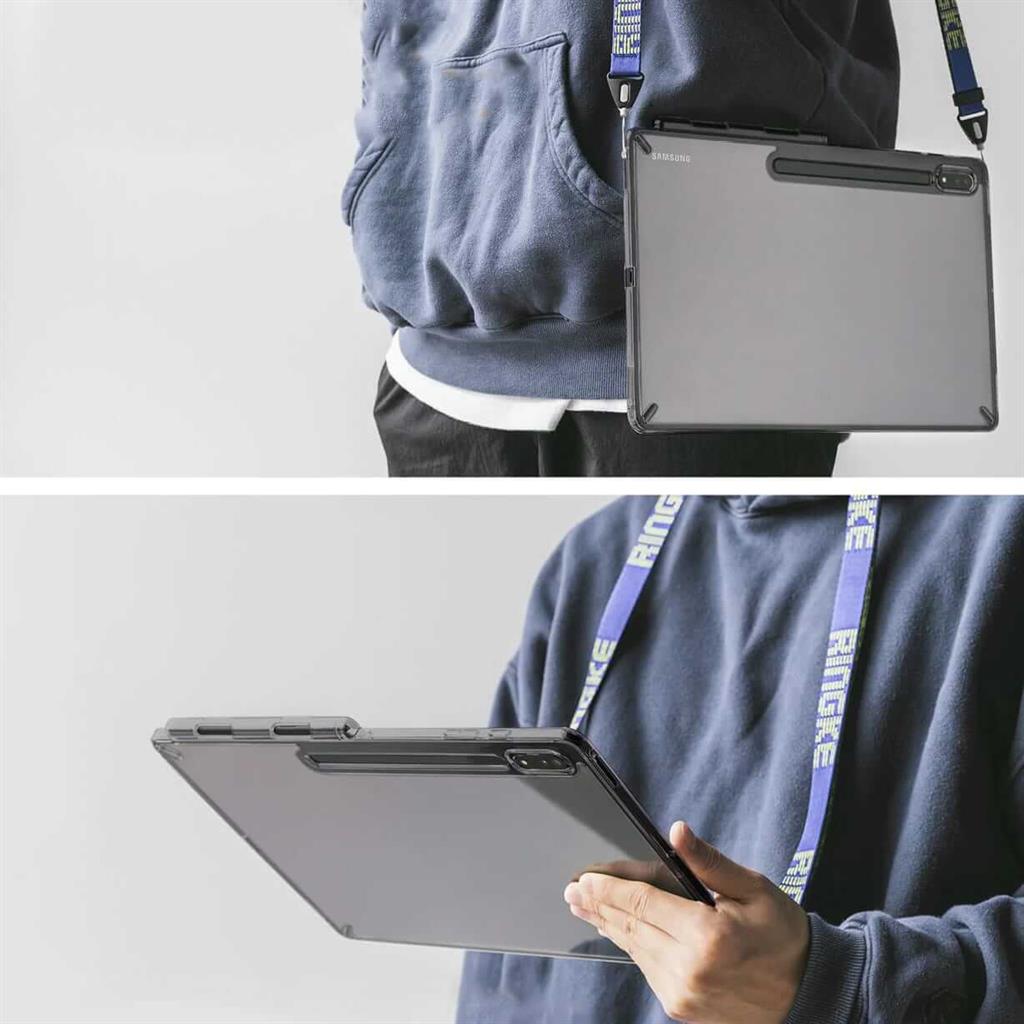 Противоударен Калъф за Samsung Tab S8 Ultra Book, Ringke Fusion X Case, Черен (4)
