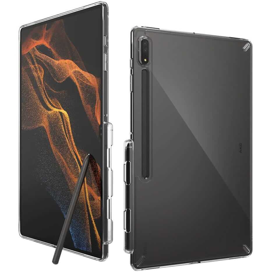 Противоударен Калъф за Samsung Tab S8 Ultra Book, Ringke Fusion X Case, Прозрачен (5)